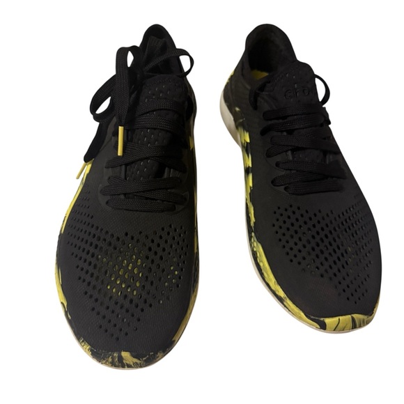 Crocs LiteRide 360 Pacer Sneakers Men's Black Citrus Lace-Up size Crocs size 7 - Picture 1 of 15